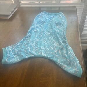 NEW Blue and White Swirl Patterned Dog PJs